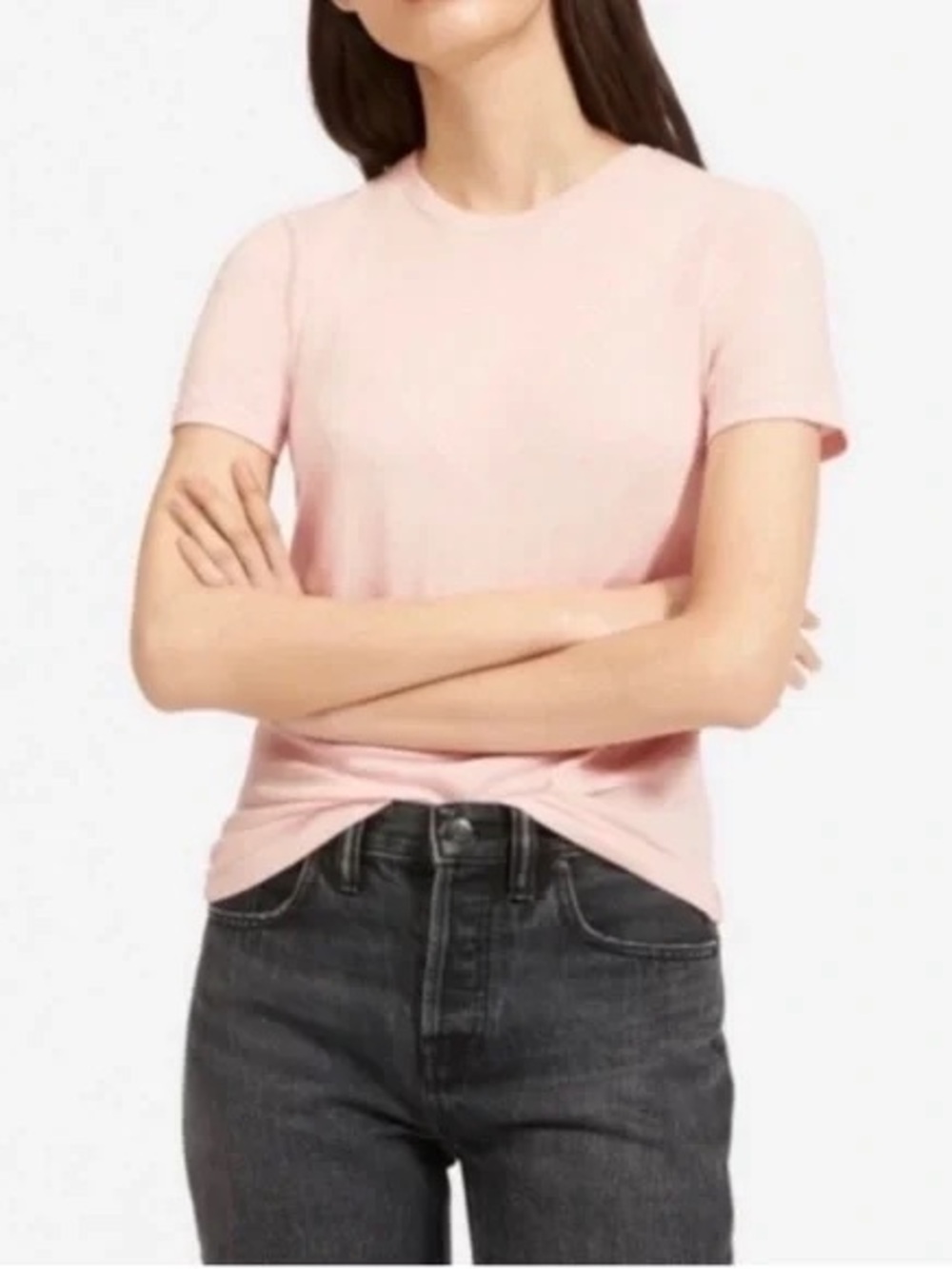 Everlane 100% Supima Cotton Light Pink Crewneck Short Sleeve Tee